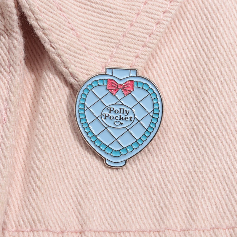 Polly Blue Love Simple Brooch Personalized Versatile Backpack Jewelry Clothes Lapel Pin Gift For Friends