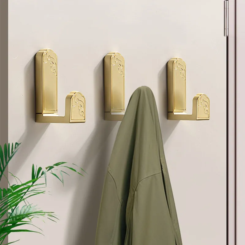 Picture 5: Metal No Drill Wall Mounted Coat Hooks Door Back Coat Hanger Clothes Hat Rack for Entryway Multifunctional Bathroom Towel Hook