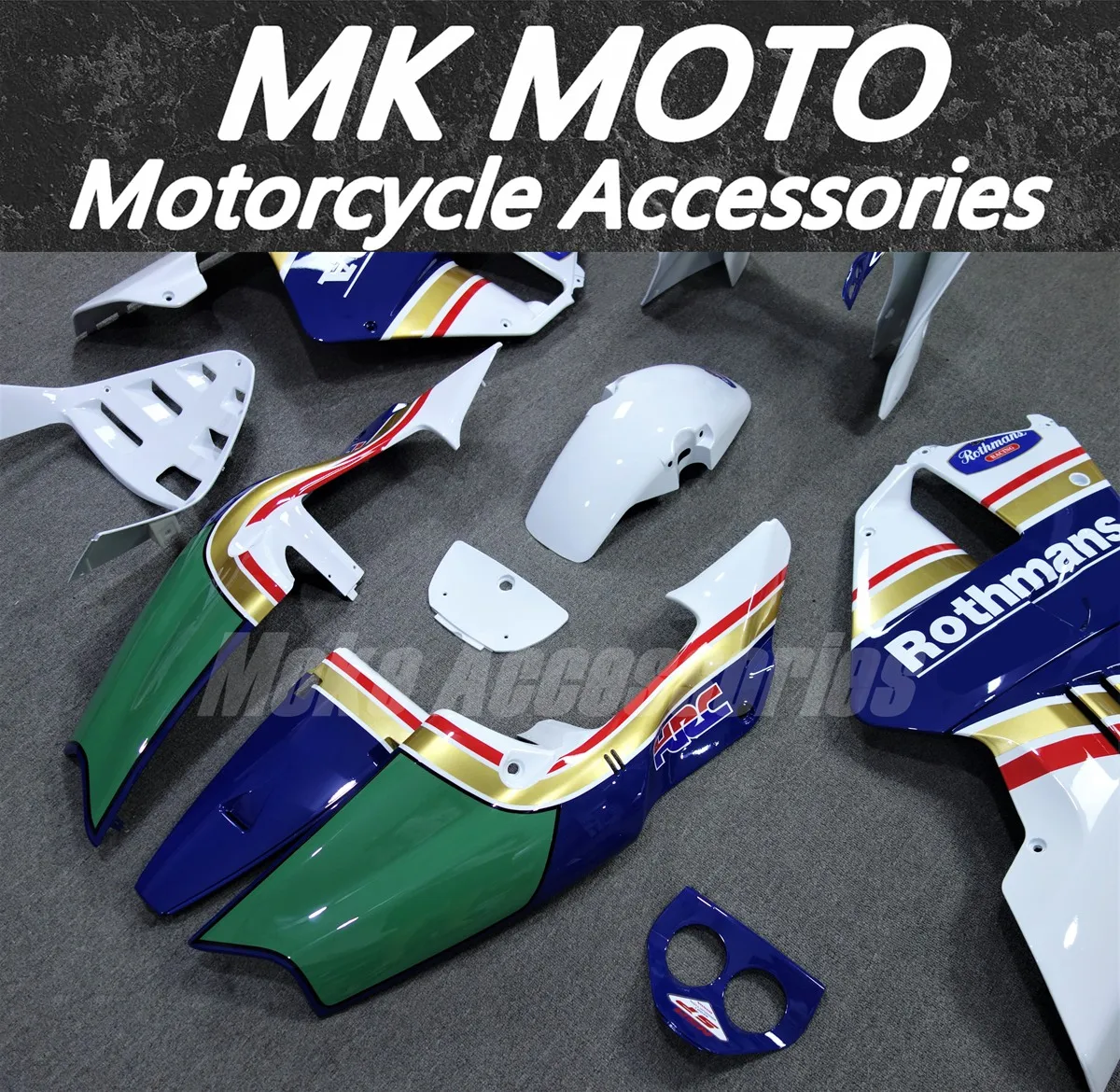 Kit carene moto adatto per NSR250 PGM3 P3 MC21 Set carrozzeria iniezione Abs di alta qualità Bianco Blu Verde