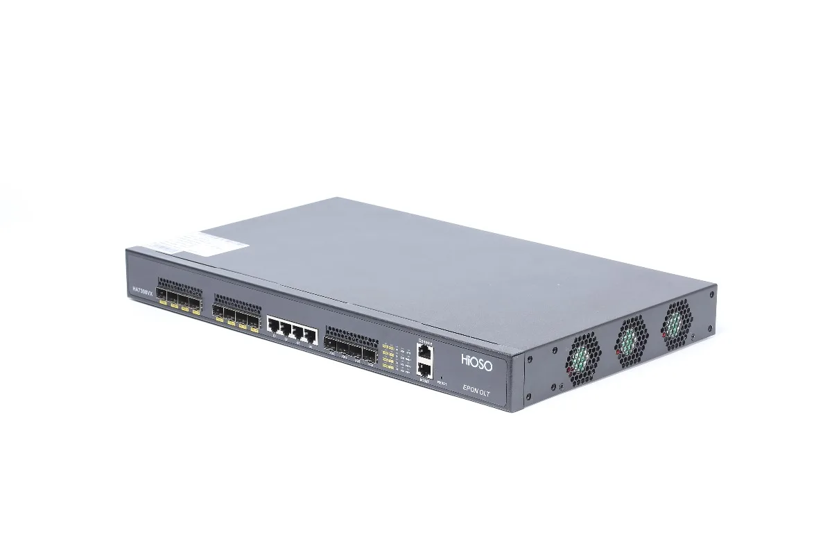 HiOSO HA7308VX مع وحدات Pon 8PON EPON OLT معدات الألياف البصرية FTTx 8 منافذ صغيرة OLT FTTH 4 RJ45 4 1000M SFP منافذ #5