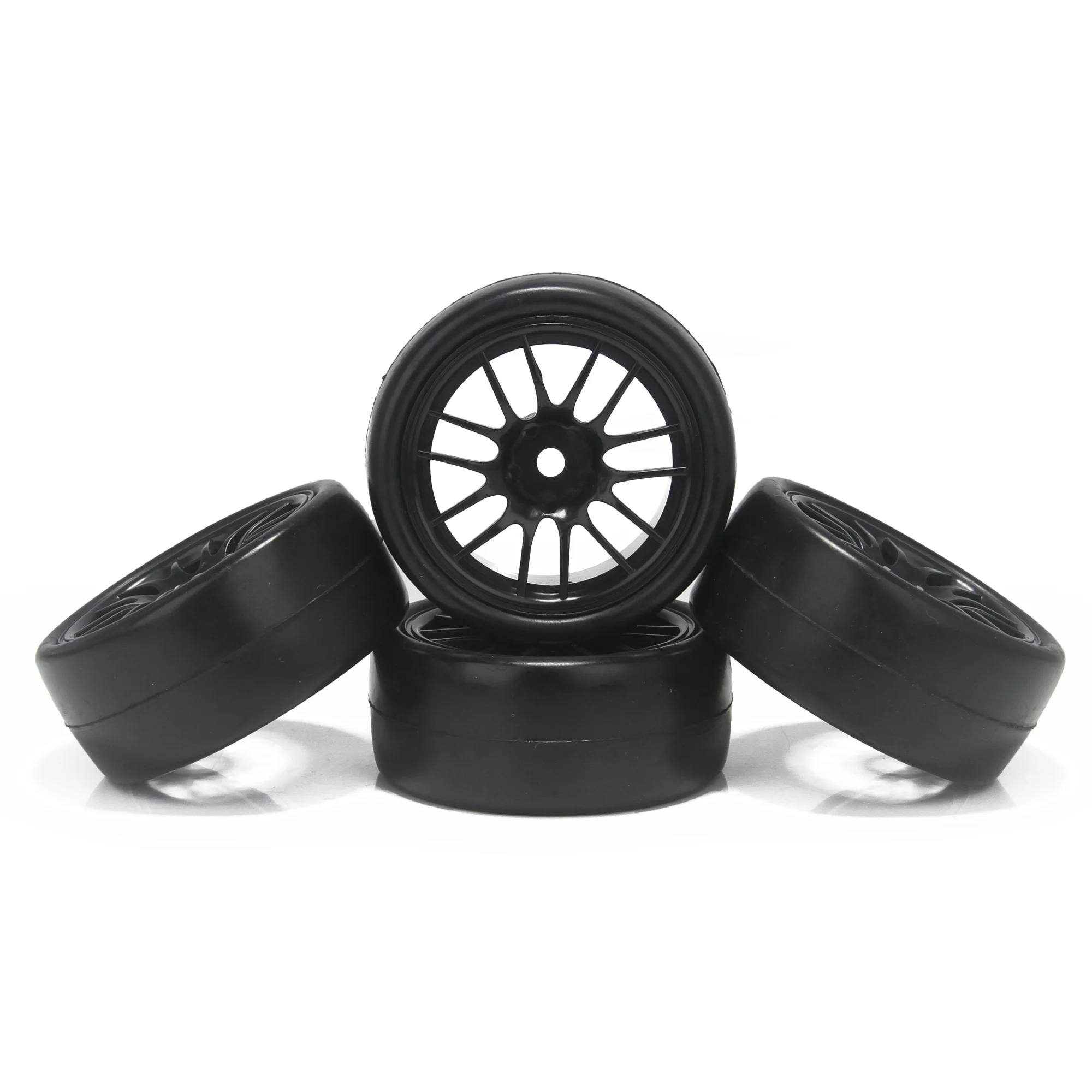 1/10 Racing Tire 65mm 1.9inch Wheel Tyre Tires 12mm Hex Hubs Rim for 1/10 RC on Road RV Racing Car 4WD HPI Wltoys