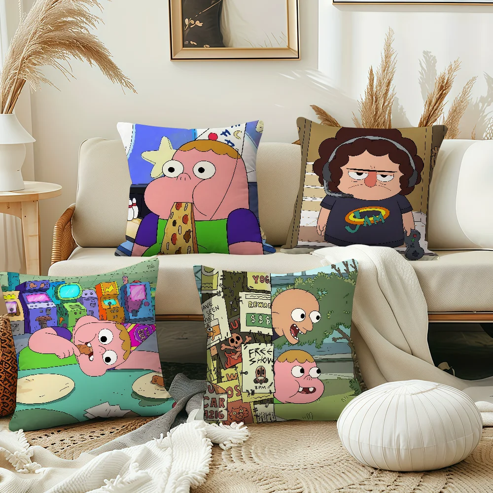 cartoon cute funny C-clarence cushion cover soft hogar pillowcase for Sofa Living Room Bed Home Decor Protective Covers
