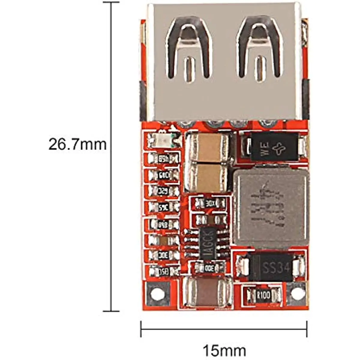 DC-DC Buck Step Down Converter Module 6-24V 12V/24V Naar 5V 3A Power auto Usb Oplader Supply Voltage Regulator Module