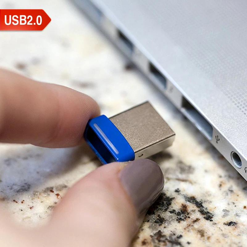 Cle USB 2.0 Mini Metal Pendrive, High Speed Flash Drive 16GB 32GB 64GB Portable Memory Stick USB Storage Device