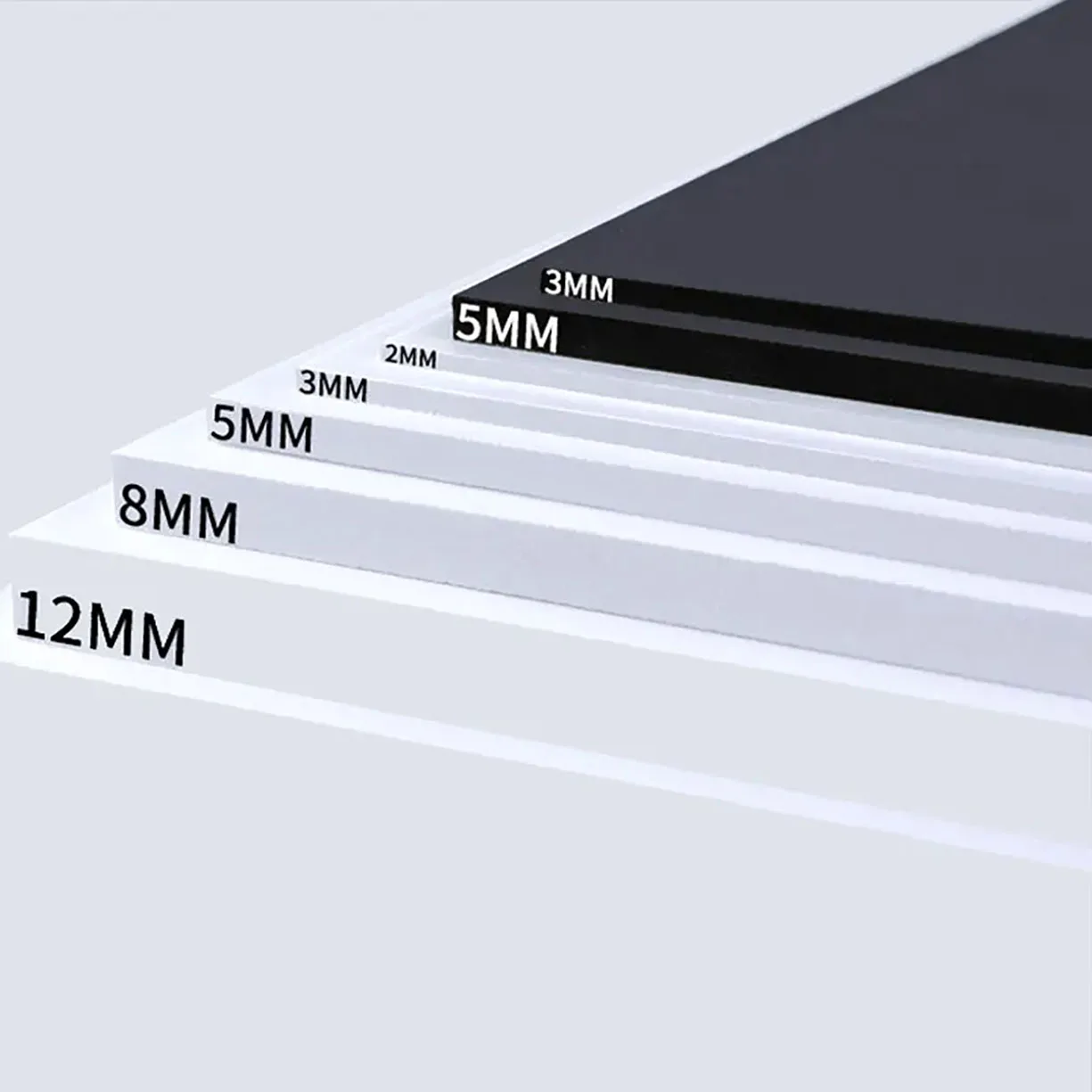 White PVC foam board Handmade Model making material plastic flat board For DIY Building model materials Thick 3/5/8/10/12/15mm