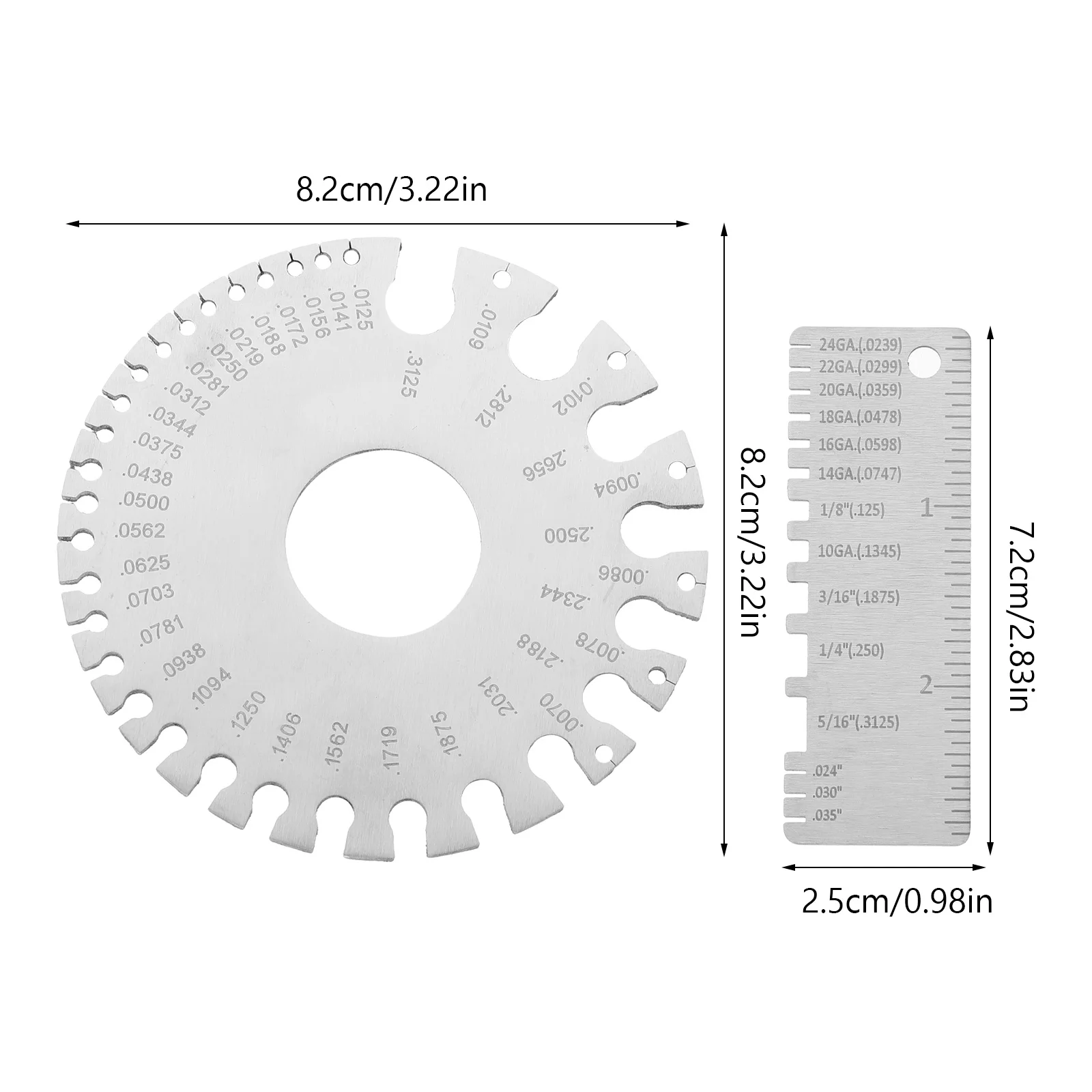 3Pcs Zuverlässige Schweißen Dicke Gauge Draht Blech Mess Werkzeug Hohe Präzision Edelstahl Tragbare Draht Gauge