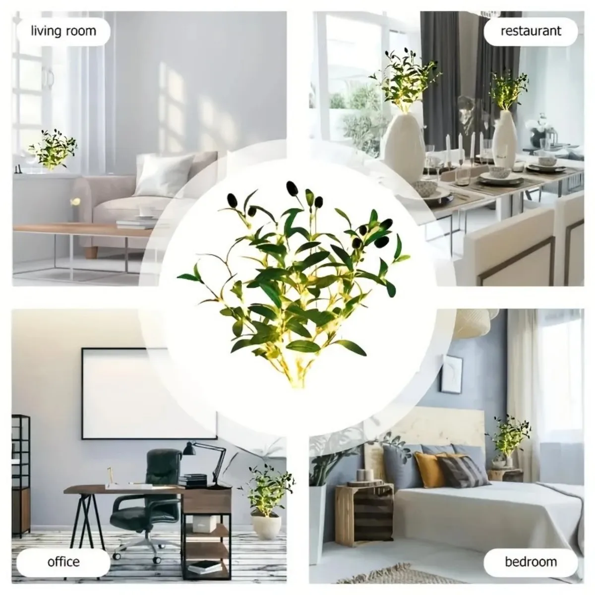 1 قطعة LED محاكاة الفاكهة الزيتون فرع الأسلاك النحاسية ضوء شجرة ، غرفة ضوء الديكور جو احتفالي