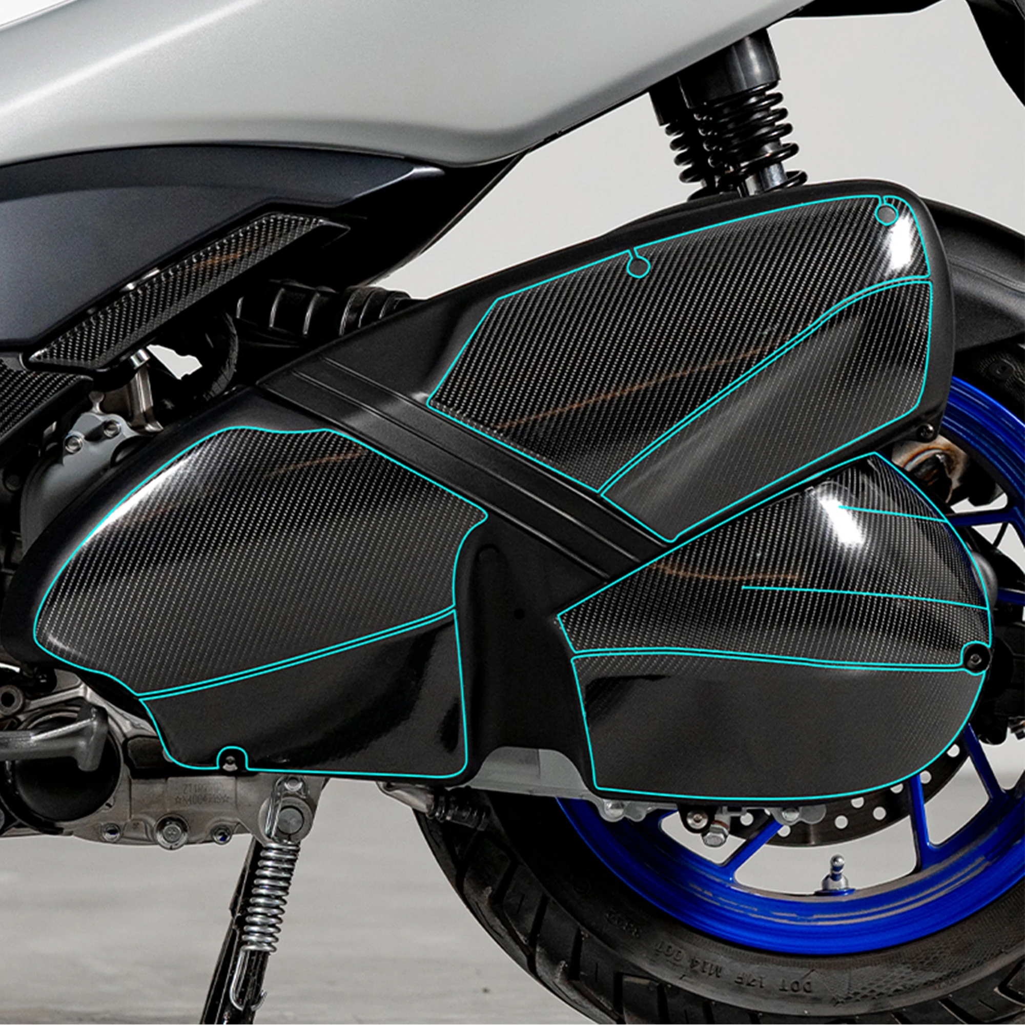 Carbon Fiber Protective Sticker Decal Tank Pad Compatible With Zontes 350M Motorcycle Anti Scratch Fuel Tank Cover Accessories