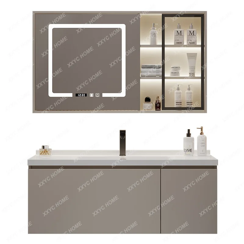 

Simple Style Integrated Ceramic Basin Washstand Hand Washing Washbasin Cabinet Combination Bathroom Cabinet