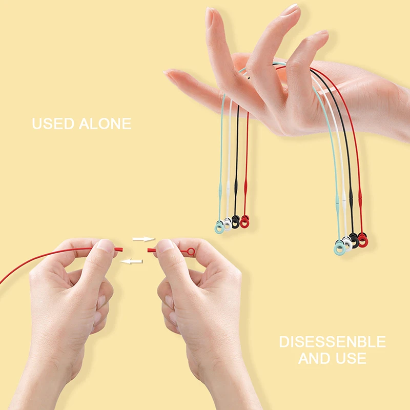 Cordón para tapones para los oídos con cuerda de seguridad extensible magnética, soporte para tapones para los oídos, enlace de tapón para los oídos de silicona Flexible, adecuado para tapones para los oídos desmontables