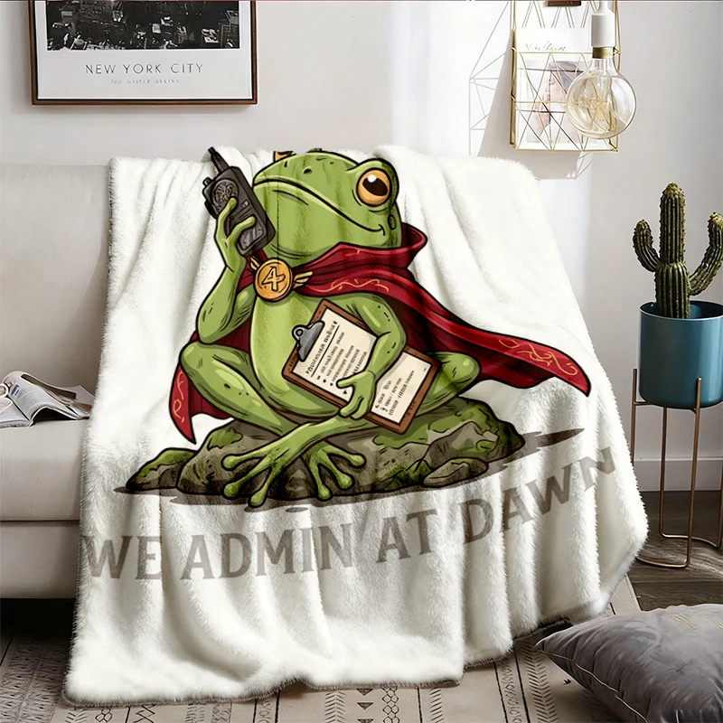 We Admin At Dawn Soft Blanket, Assistant Principal Comfy Blanket, Back To School Principal Flannel Blanket, Funny Frog A