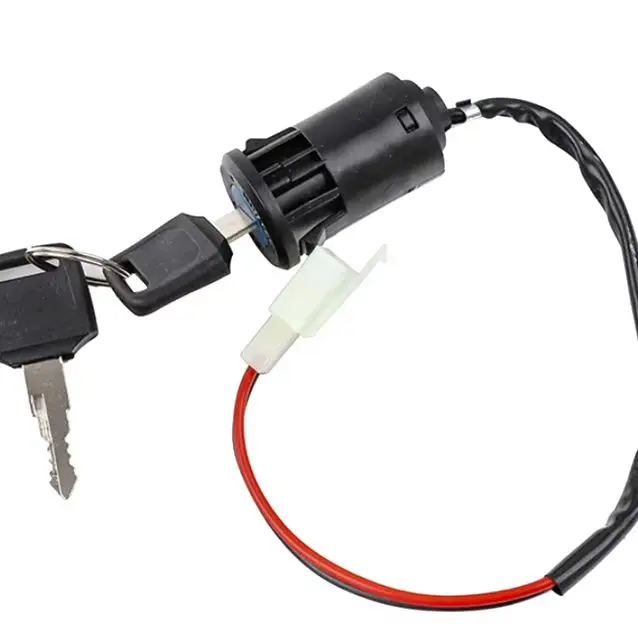 

Moped Ignition Key Switch 2 Wire 28mm Hole ATV Dirt Bike Accessory Electric Motorcycle Go-Kart On/Off Tool Durable