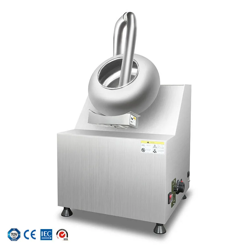 ماكينة طلاء السكر والشوكولاتة التجارية الكهربائية 220 فولت 110 فولت معطف الحلوى والفول السوداني لمتجر الوجبات الخفيفة كفاءة عالية #5