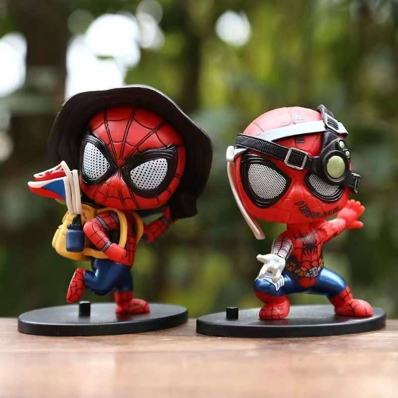 Kreative Geburtstagsgeschenke Marvel Avengers Iron Man Spider-Man Figur Puppe Modell Desktop Kuchen Dekoration Ornamente Großhandel