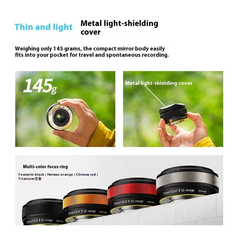 Initial Price SGimage 25mm F1.8 AF Lens For Nikon Z Large Aperture Prime Camera STM Silent Motor Large Aperture Portrait Lenses