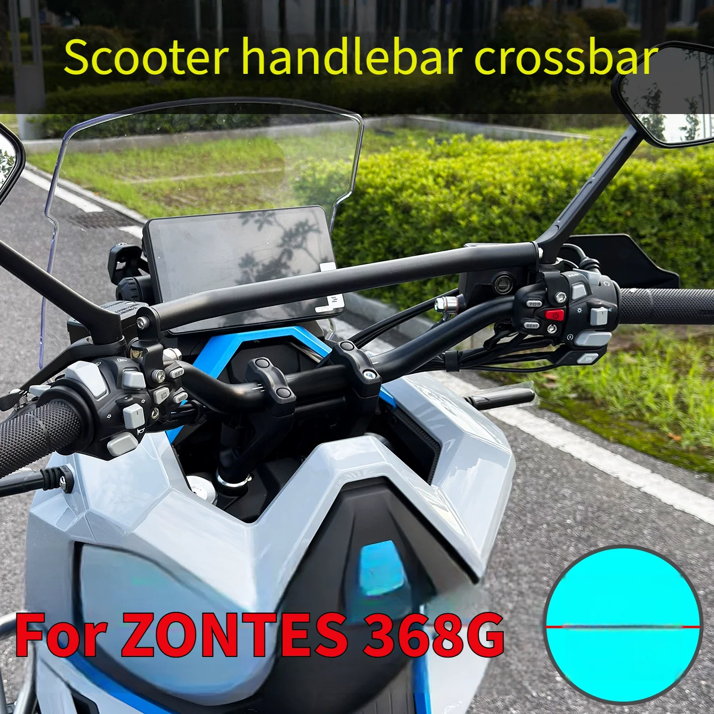 Motorcycle Modified Handlebar Crossbar, Multi-function Front Extension Support GPS Phone Navigation Mount Bracket For ZONTES 368