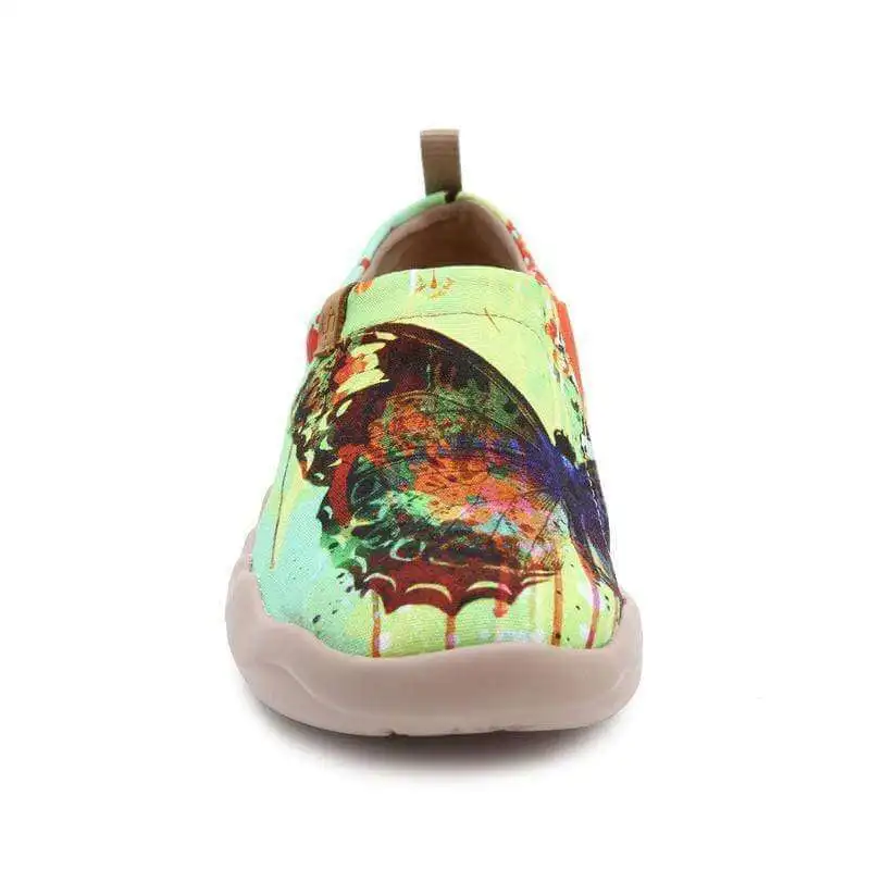 UIN Fashion Retro Sports Casual Sneakers Art Travel Shoes MOTTLED BUTTERFLY Canvas Unique Artistic Flat Women Shoes