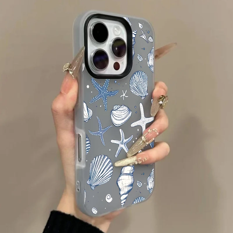Blue Marine Organism Jelly Color Phone Case for iPhone 11 12 13 14 15 16 17 Pro Max 17 Air 17e 16e 16 7 8 Plus X XS XR SE2 Cover view 5