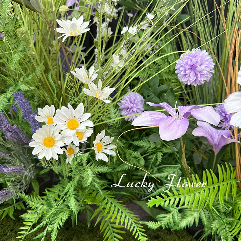 Forest Style Artificial Flowers Greenery Wedding Decoration Road Lead Floor Flower Row Hang Flower Row Green Plants Flower Ball