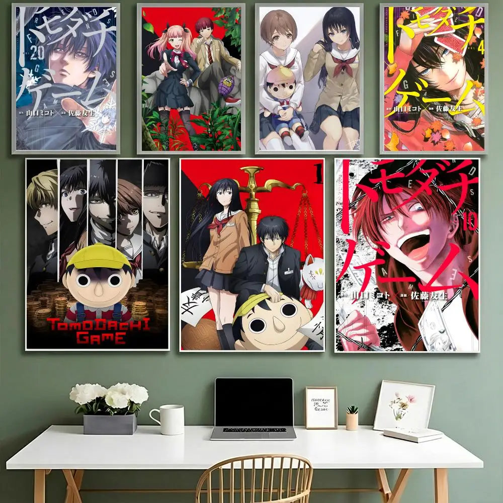anime Tomodachi Game Poster HD Waterproof High-Toughness Self-Adhesive Wall Decor Universal