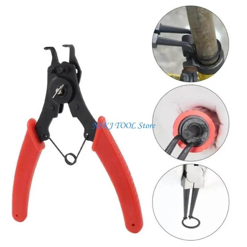 

L8RC 4 in 1 Rings Pliers Double Purpose Circlip Pliers Rings Fixed Hardware
