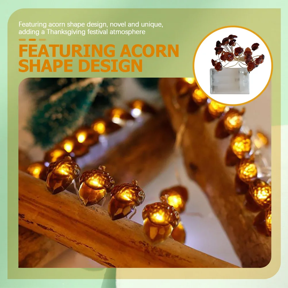 30 LED الخرز الجوزة تصميم سلسلة مصابيح LED أضواء الخريف جارلاند لعيد الشكر حفلة الحصاد مهرجان الخريف ديكور حديقة المنزل