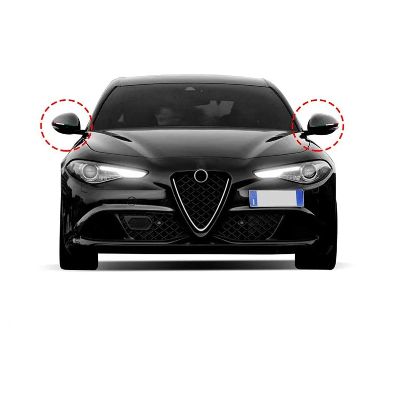 2X Car Rearview Mirror Sticker For Alfa Romeo Sportiva Giulia Giulietta 159 156 MITO Stelvio Fiat 500 Abarth 595 695 Punto TIPO view 5