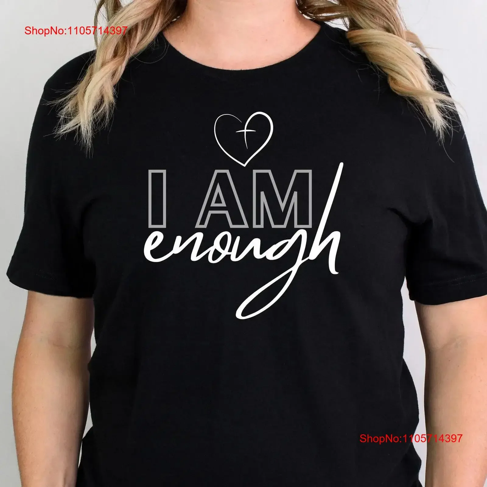 I AM Enough Motivational T Shirt Inspirational Faith vintage Washed Unisex graphic Soft Breathable Comfortable Stylish Slightly