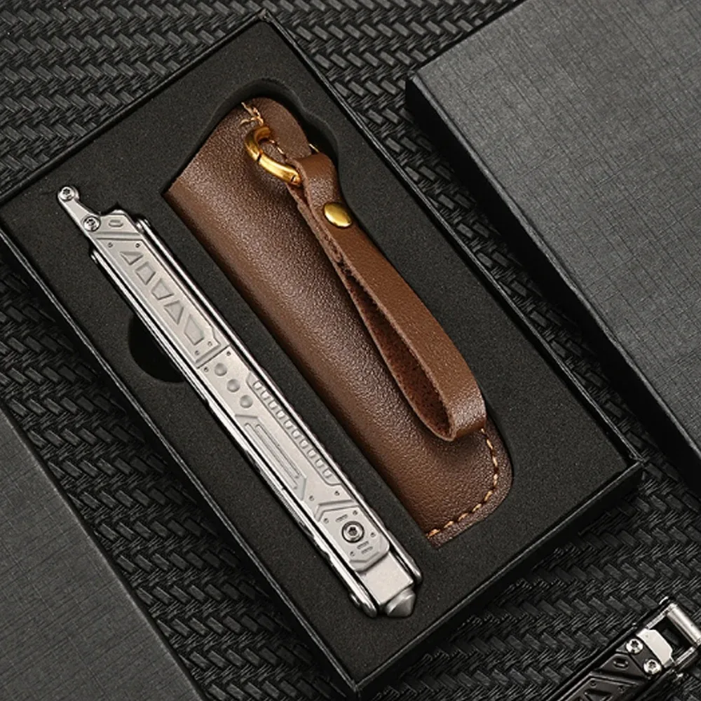 Mini stainless steel knife M390 blade outdoor EDC portable unboxing self-defense new rotatable small knife