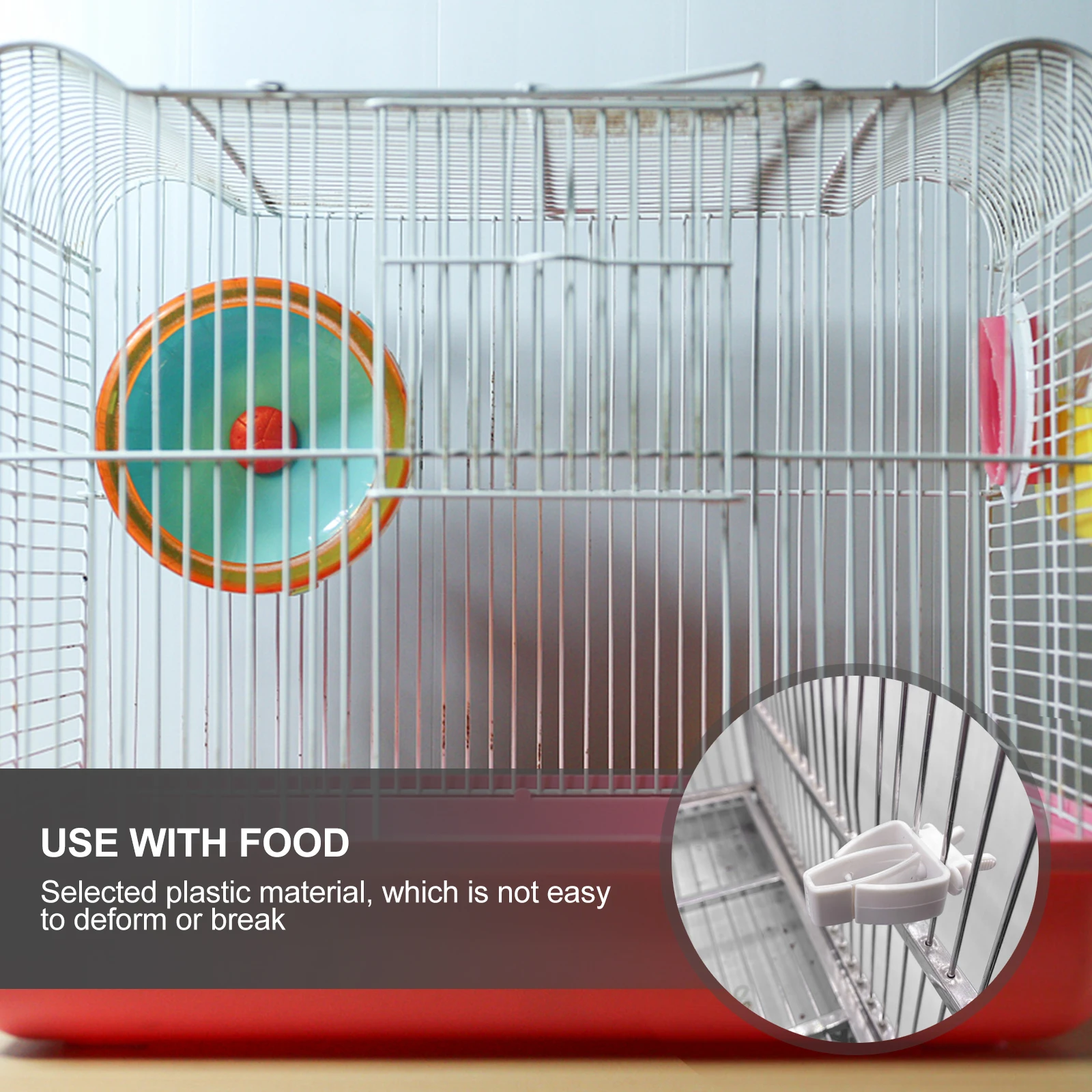 

12 Pcs Fruit Clip for Parrot Bird Cage White Feeder Food Holder Pet Supplies Vegetables Snacks Cuttlefish Bone Easy Installation