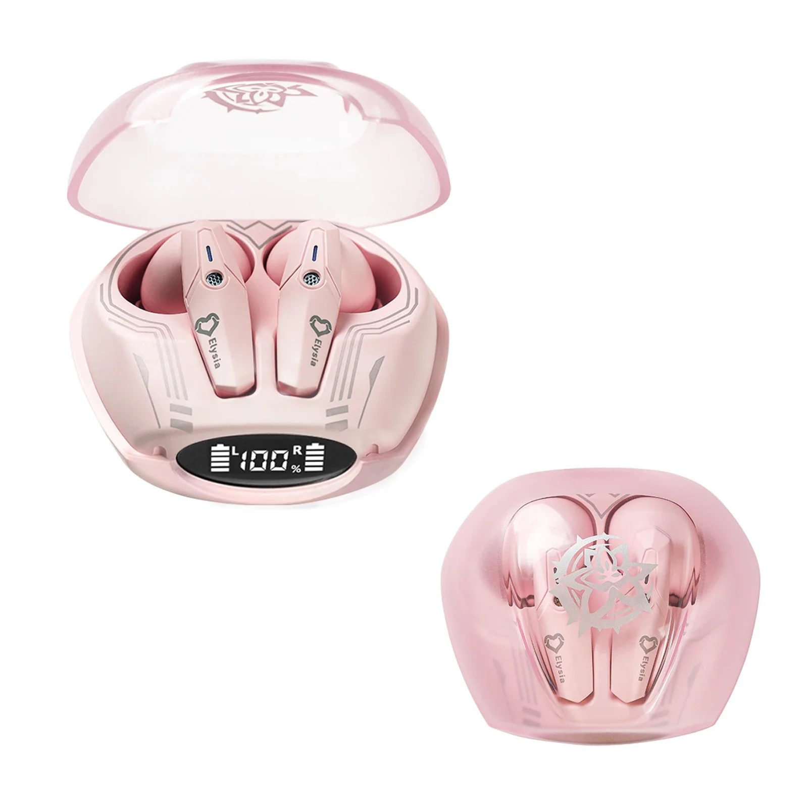 Honkai Impact 3 Headphones Cute Elysia Customized Pink Bluetooth 5.3 Headset Earphones Bluetooth Wireless Gift Package