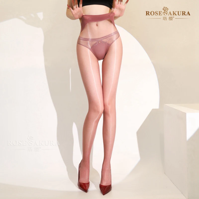 

Aurora 640-Needle Slim Waist Seam-Free Deep Gusset Tights Women's Ultra-Thin Smooth Glossy Pantyhose‌ Oily Shine 3D Stockings