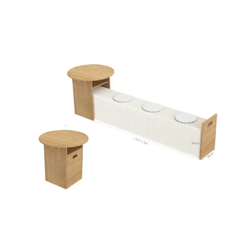 Multifunctional paper stool coffee table, bench low stool dining chair can be retracted and folded to store the guest