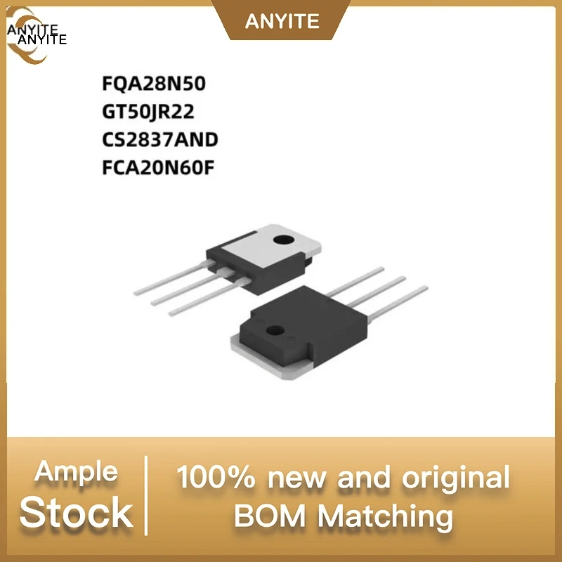 10Pcs/Lot FQA28N50 FQA28N 28N50 MOSFET GT50JR22  50JR22 IGBT CS2837AND CS2837A CS2837 2837 FET FCA20N60F  FCA20N60  20N60F TO-3P