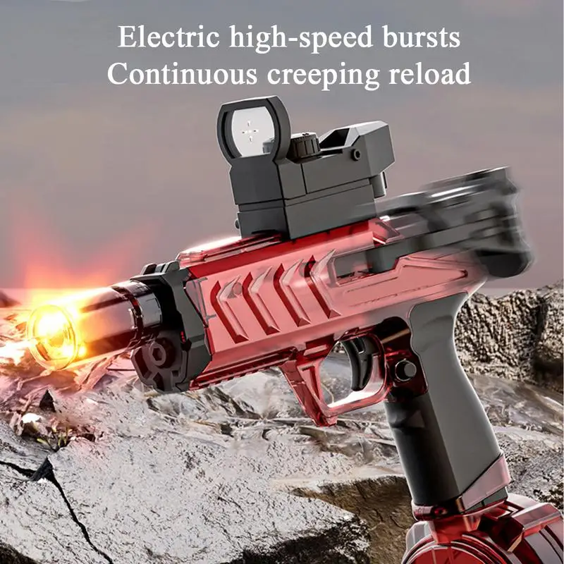 Pistolet à eau électrique à flamme simulée pour enfants, jouets d'été en plein air, plage, piscine, jeu de combat, capteur automatique, lumières, pistolet à eau, cadeau