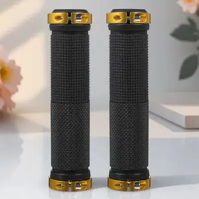 1 Pair Aluminum Alloy Handlebar Grips Soft Non-Slip Rubber For Mountain Bike Road E-Bike Electric Scooter Bicycle Accessories