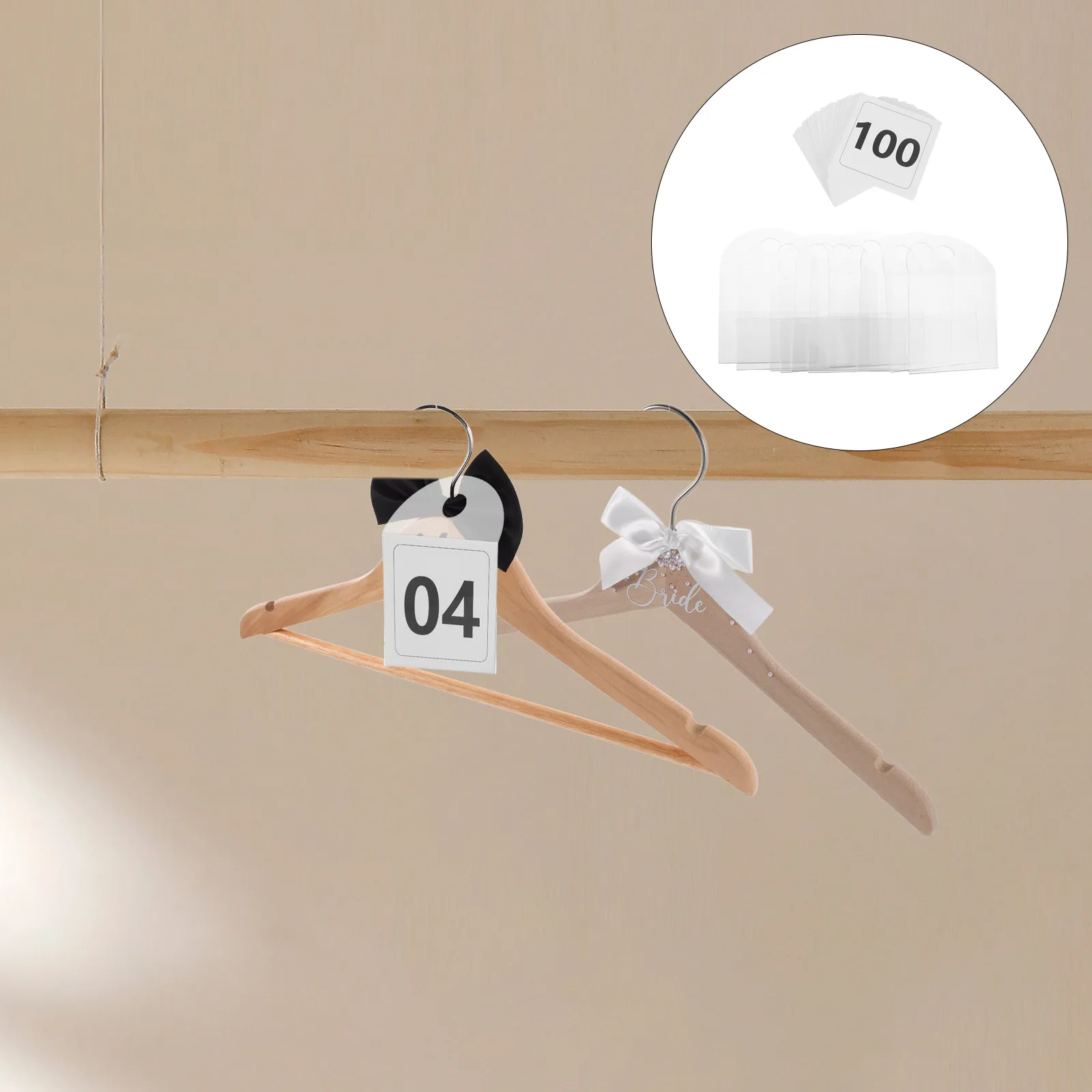 

10pcs Clothing Tags 1-100 Reusable Acrylic Hanger Cards Live Show Number Labels For Retail Boutique - Plastic Clothing Number