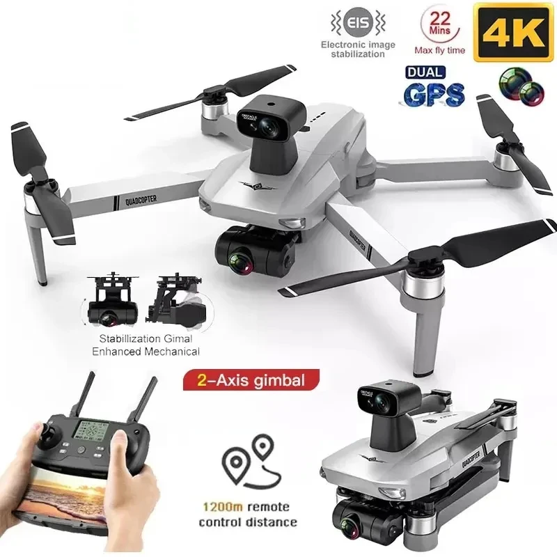 NEW KF102 MAX GPS Drone 4K Brushless With Professional 8K HD Camera 2-Axis GPS Fpv RC Quadcopter Helicopters Drones Toys For Boy