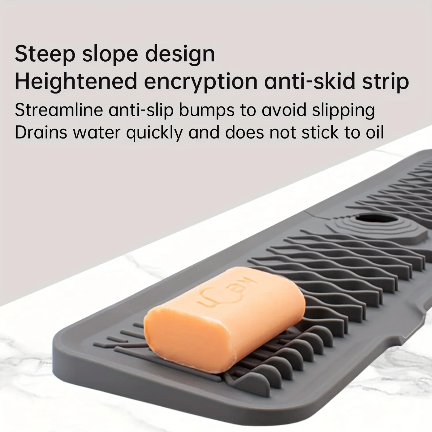 1 قطعة صنبور المطبخ بالوعة سبلاش الحرس ، 24*5.7 ''سيليكون صنبور المياه الماسك حصيرة ، بالوعة استنزاف وسادة خلف الصنبور ، تجفيف المطاط #5