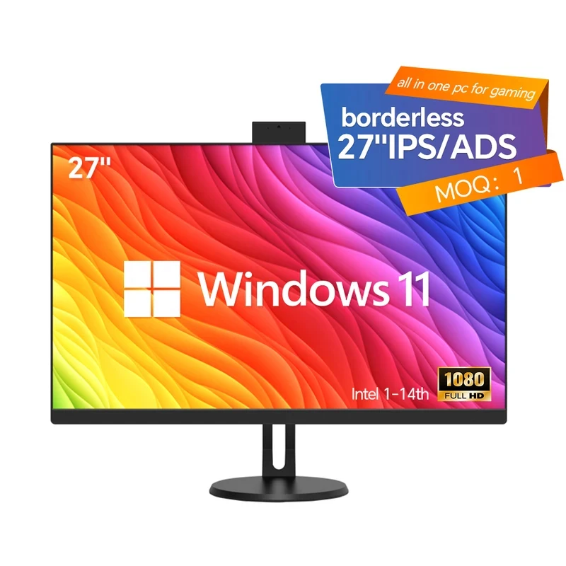 Computadora Todo en Uno AIO de 27 Pulgadas 4K para Juegos, 1-12ª Generación, 1920*1080/2560*1440/3840*2160, Tarjeta Gráfica Independiente, PC Todo en Uno