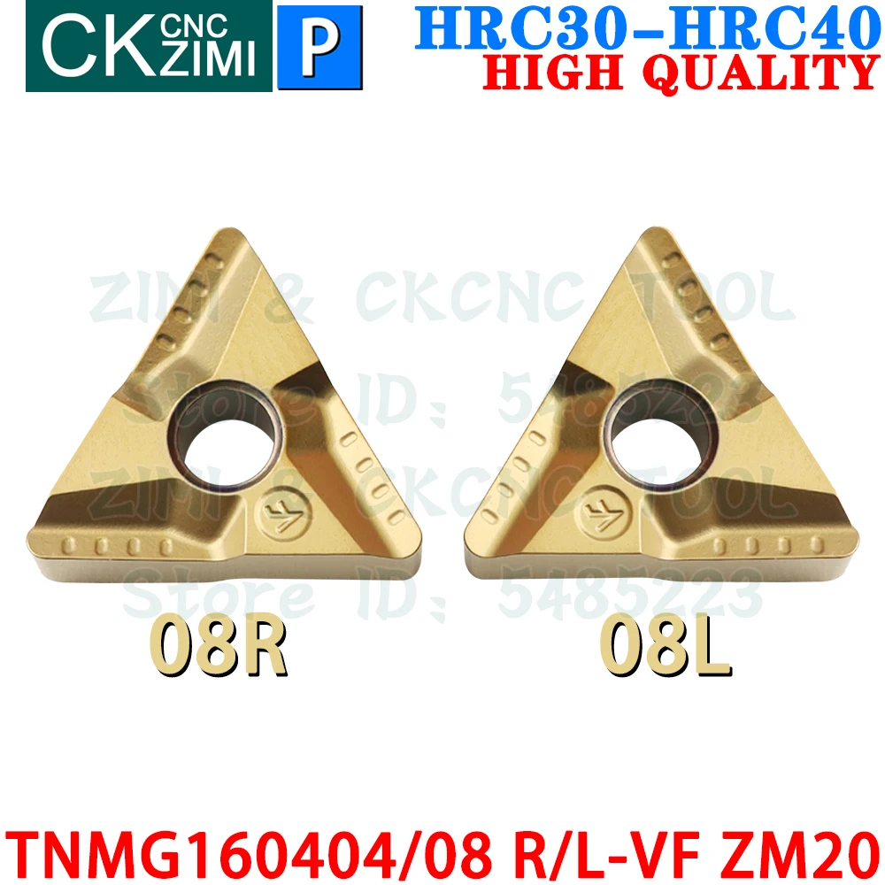 TNMG160404R-VF TNMG160404L-VF TNMG160408R-VF TNMG160408L-VF ZM20 Inserti in carburo Scanalatura scanalata Strumenti per inserti di tornitura TNMG1604 TNMG 1604 R/L VF CNC Utensili da taglio per fresatura