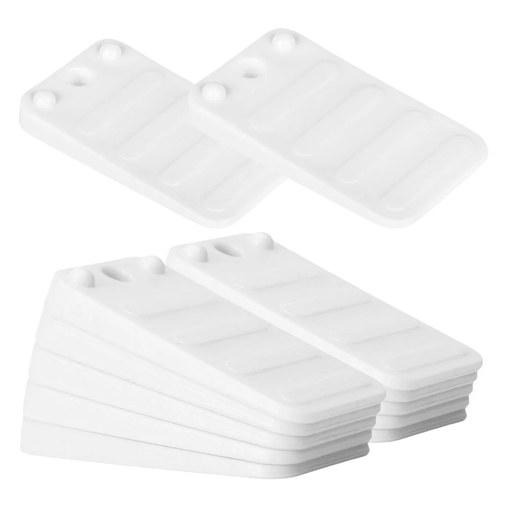 12 Pcs Furniture Sofa Foot Pads Plastic Shims for Leveling Wedge Couch Stoppers Prevent Sliding Trapezoidal Footsteps