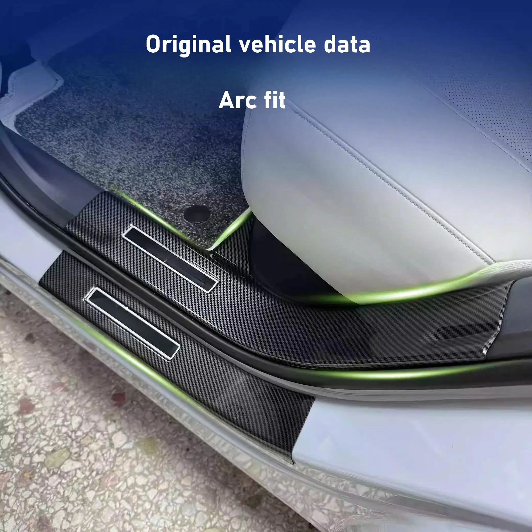 

Для Geely EX5 накладка на порог автомобиля ABS углеродное волокно пороговая полоса защитная наклейка аксессуары