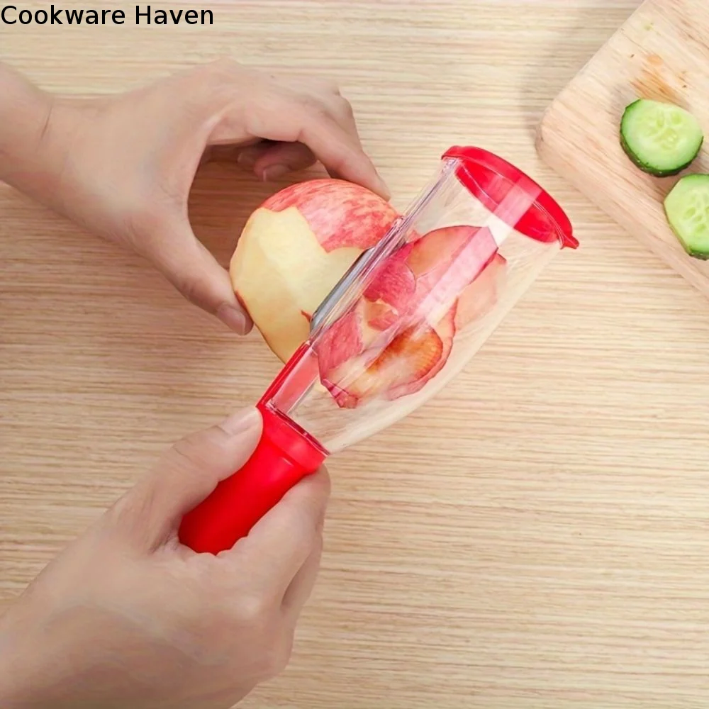 Food Storage Youtube - Langlebiger Gemüseschäler mit ergonomischem Griff, Aufbewahrungsröhrchen,