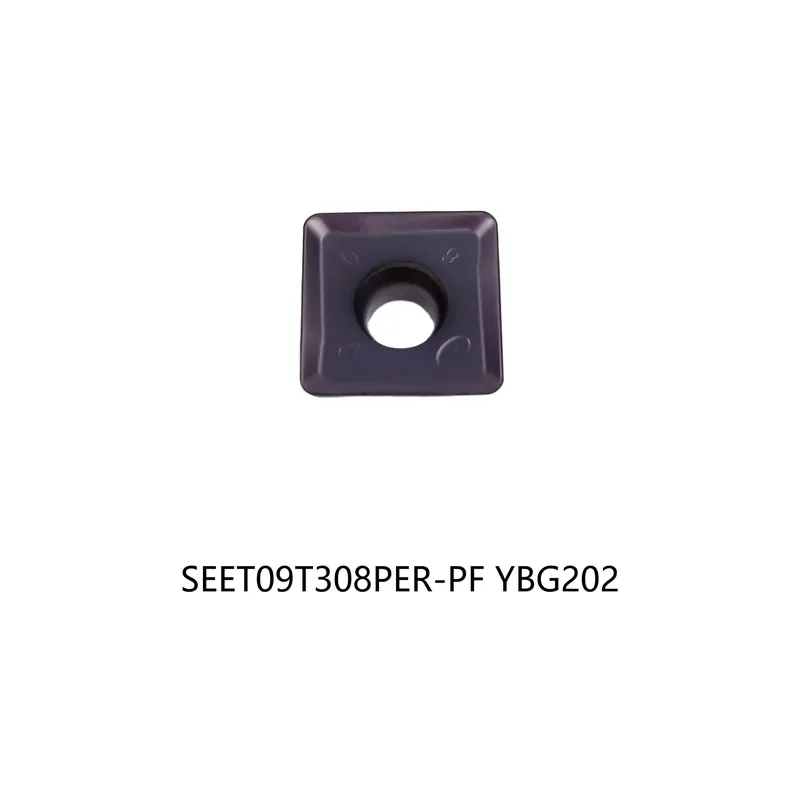 .CT Solid Carbide Milling Inserts SEET09T308PER-PF YBG202 Power Tools for Steel Smooth Cutting