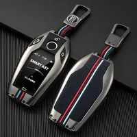 Carbon Fiber Silicone Car Key Case LED Display For BMW 5 7 Series G11 G12 G30 G31 G32 i8 I12 I15 G01 X3 G02 X4 G05 X5 G07 X7