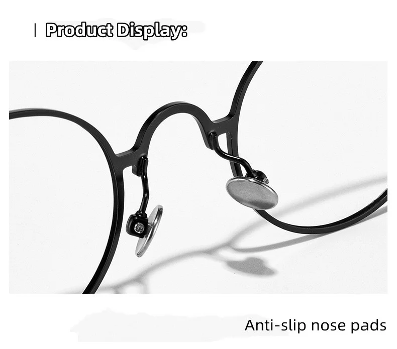 2022 Ultraleicht Retro Kleine Runde Rahmen Reinem Titan Gläser Marke Design Photochrome Anti-Blau Licht Lesebrille Für Männer – Detail 9