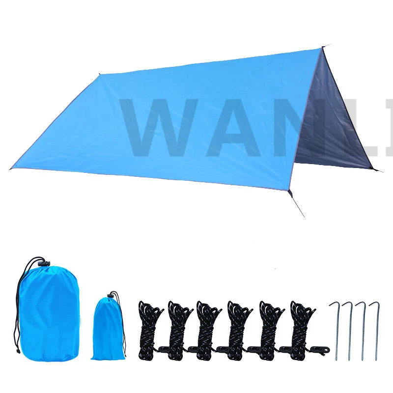 Hamaca multifuncional para acampar al aire libre, toldo de tienda, parasol oscilante, esteras impermeables y a prueba de humedad, dosel ultraligero