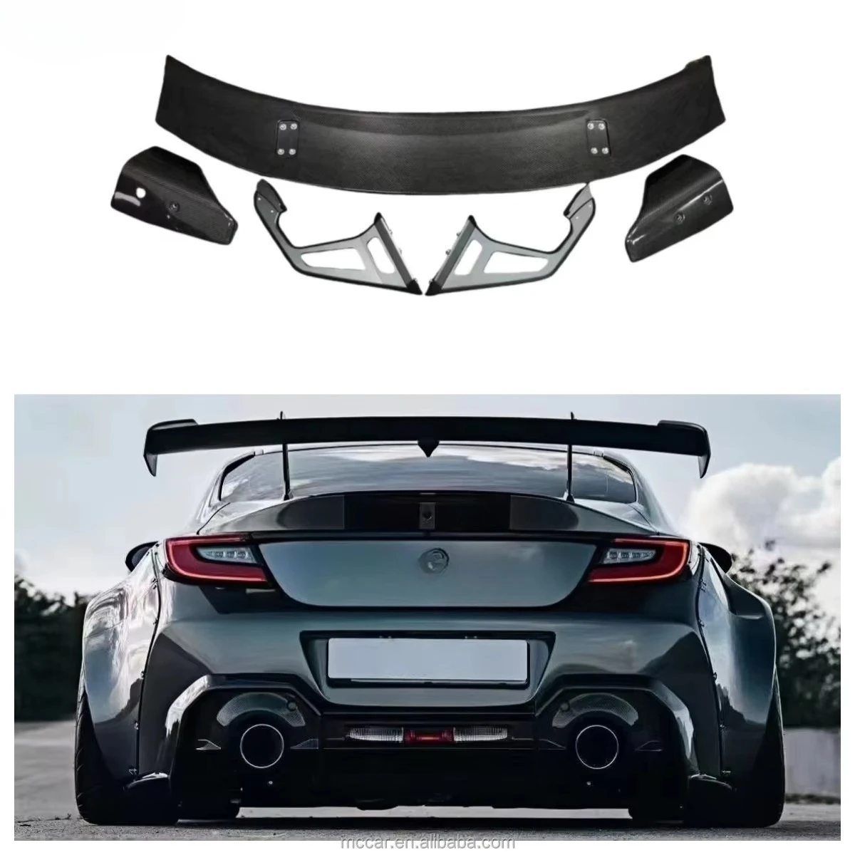 

High Quality Car Rear Tree Spoiler Suitable fo GR86 a Style Carbon Fiber Spoilercustom