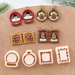 Geometry Ornament Polymer Clay Cutters Christmas Crystal Ball Frame Pottery Clay DIY Earrings Jewelry Pendant Cutting Die Tools